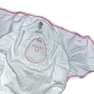 nested bean zen swaddle classic white pink stars S - L 0 - 6 months 7 - 18 lbs